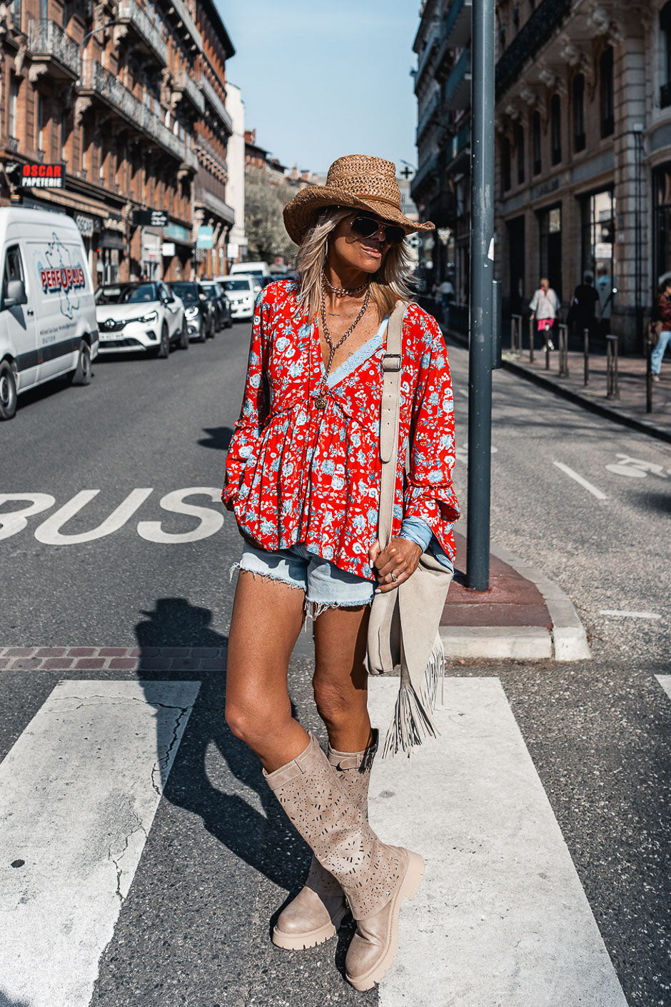 BLOUSE BLOOMIE FLOWER ROUGE