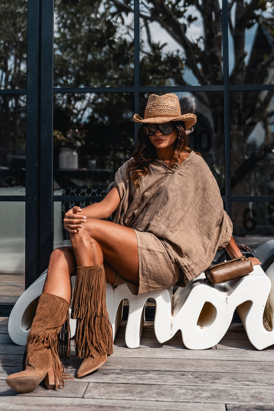 VALDA TOBACCO BLOUSE
