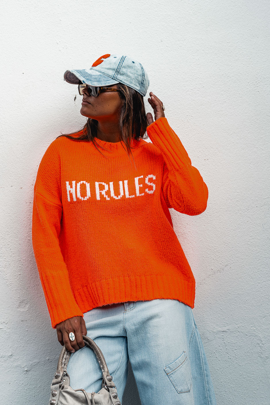 NEON ORANGE LIBERTY SWEATER