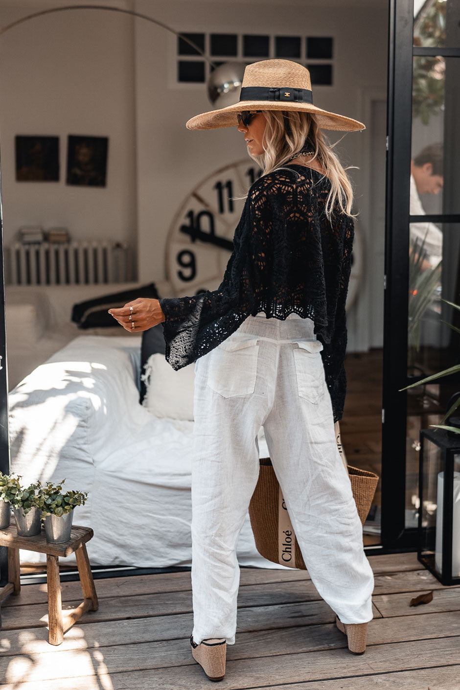 Pantalon Banditas Andy lin blanc