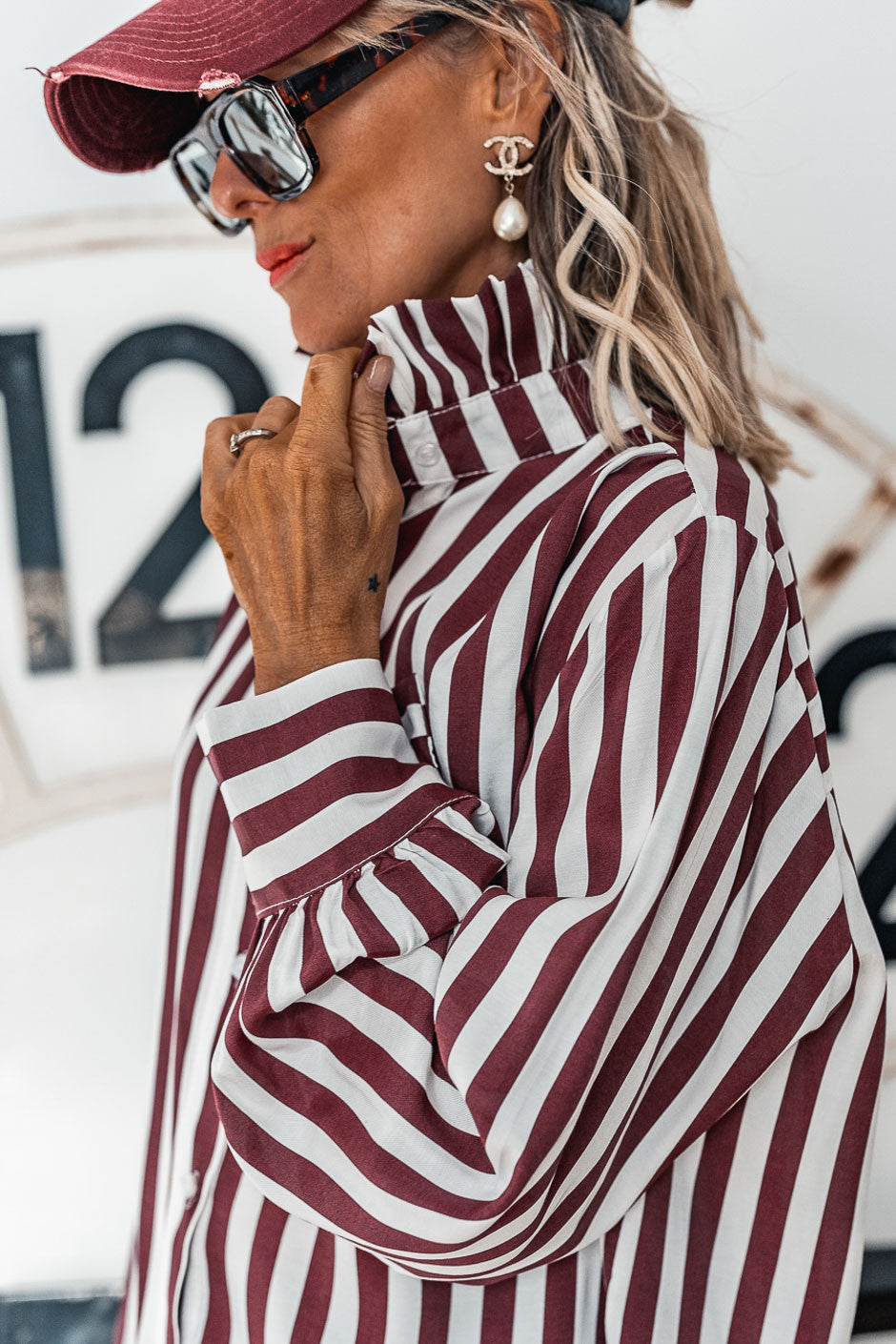 Chemise Vera bordeaux