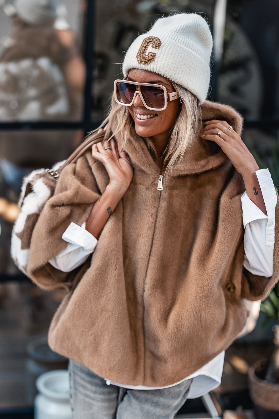 Fourrure Grungemama Alizée taupe