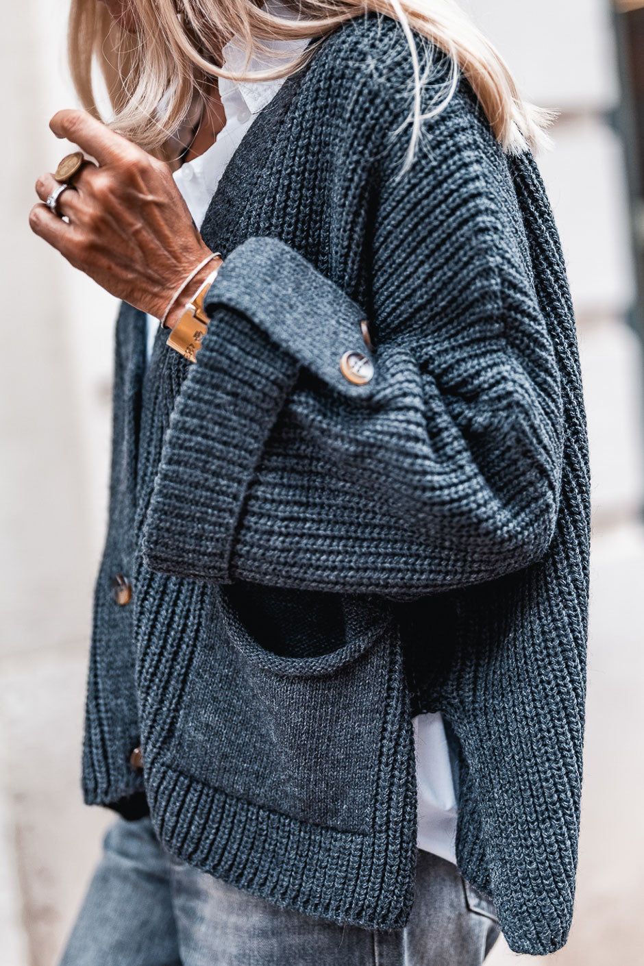 Gilet Grungemama Cora gris