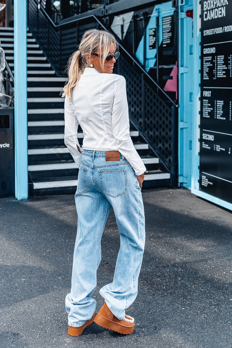 Jeans Grungemama Fredy bleu