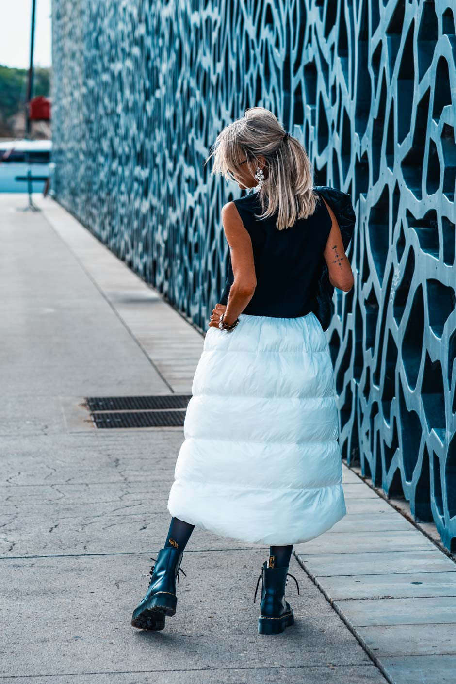 Jupe doudoune Grungemama Plumy blanc