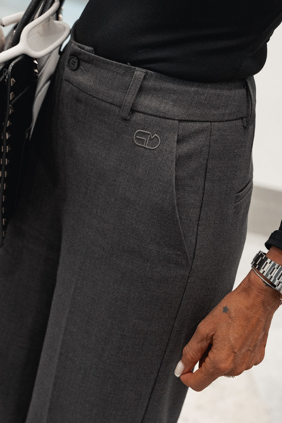 ELODIE GREY TROUSERS