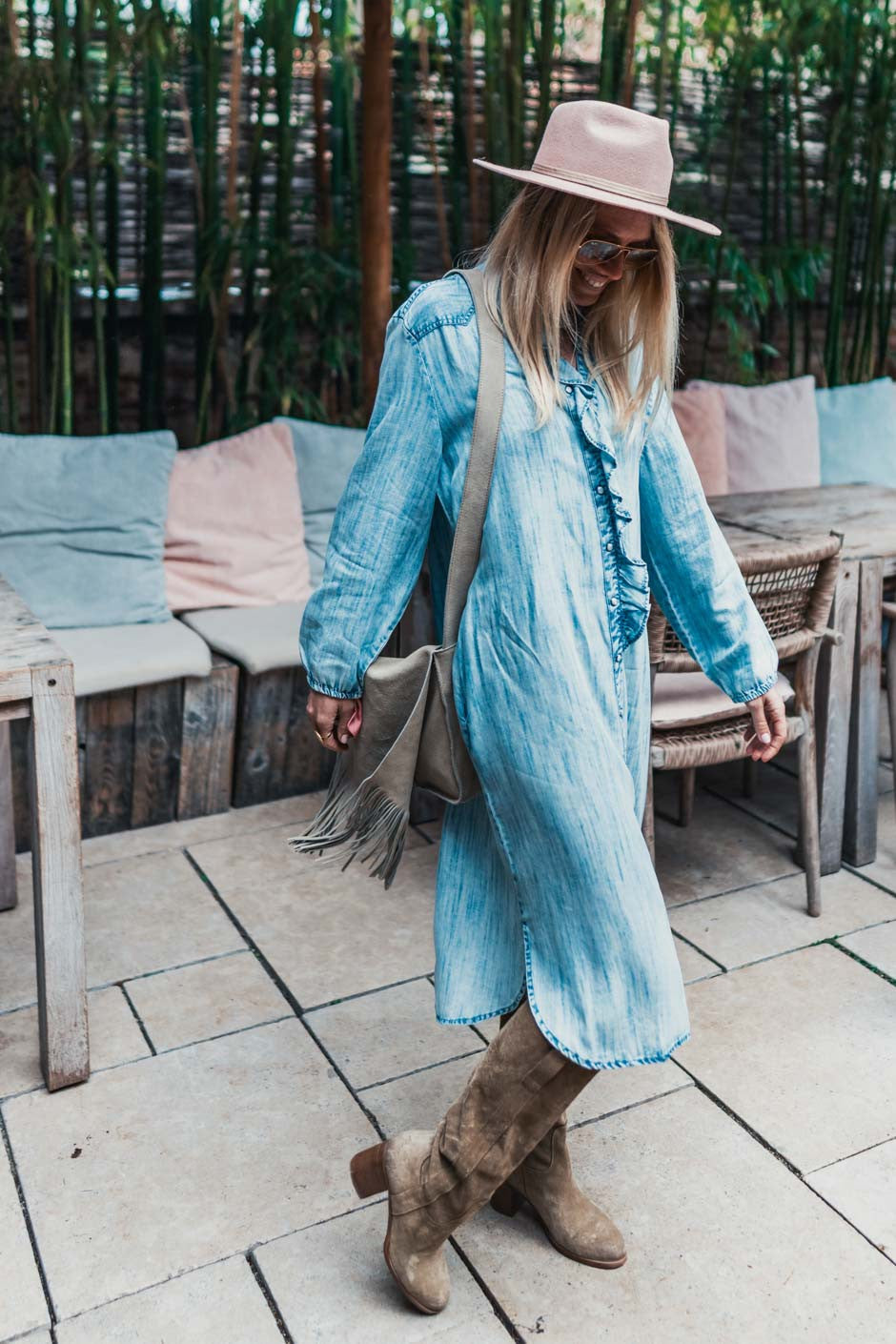 Robe Grungemama Marvina bleu