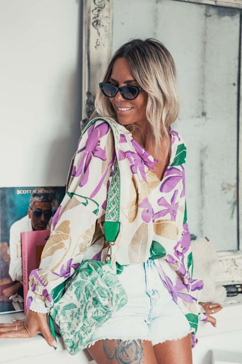 Sac Lucy imprime vert