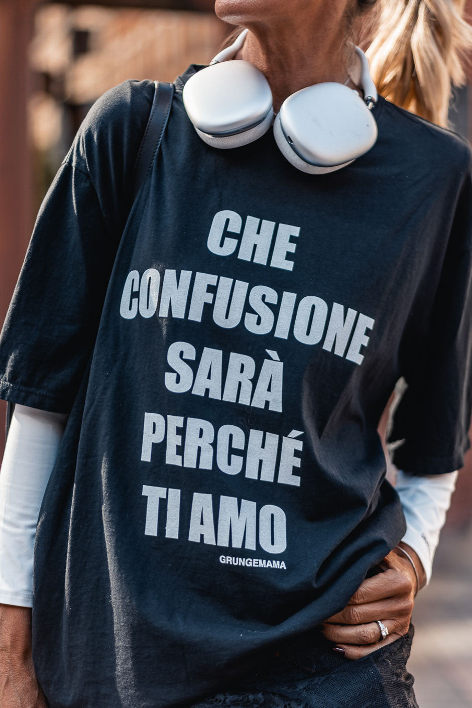 T-shirt Grungemama Ti amo noir