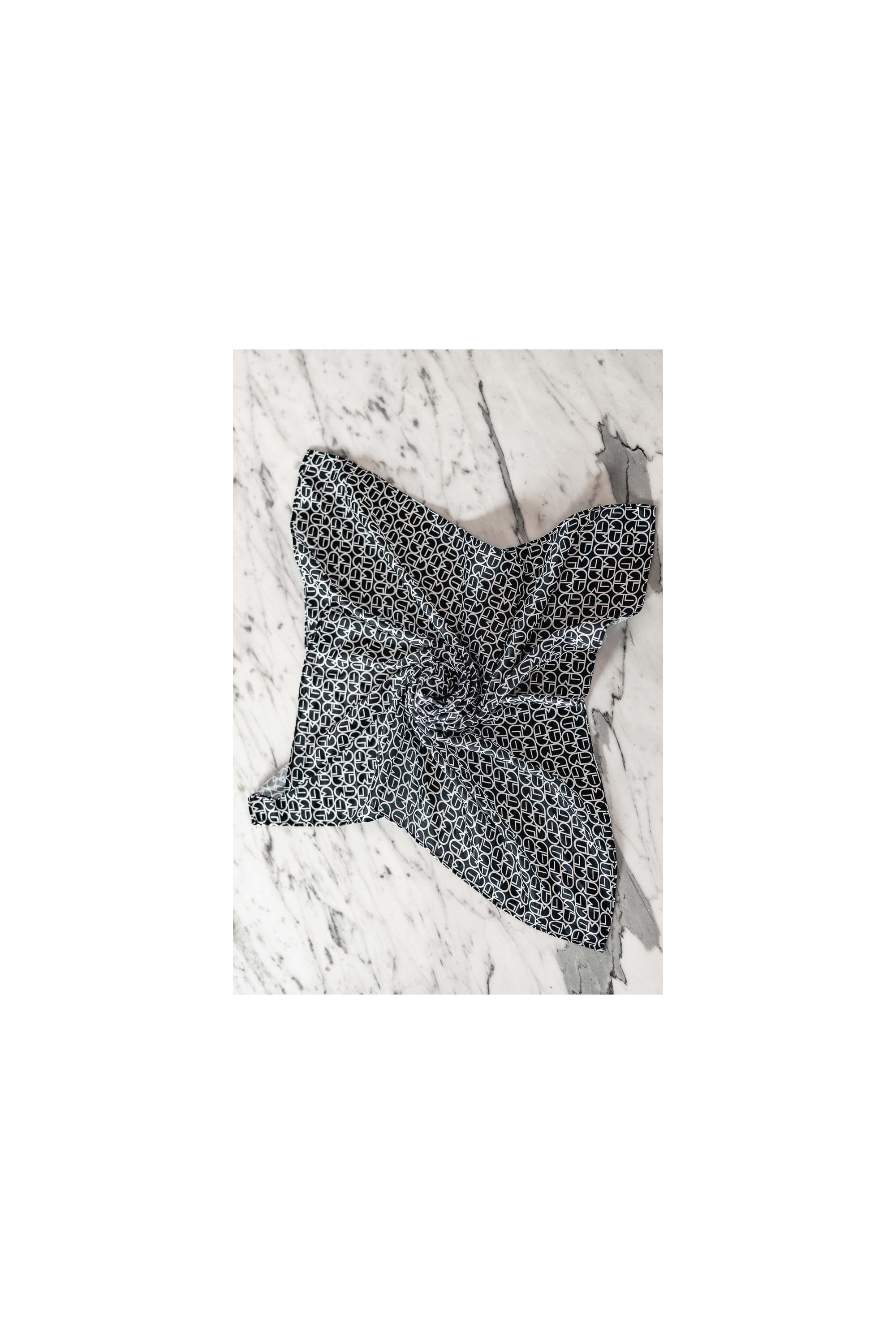Foulard grungemama monogramme noir