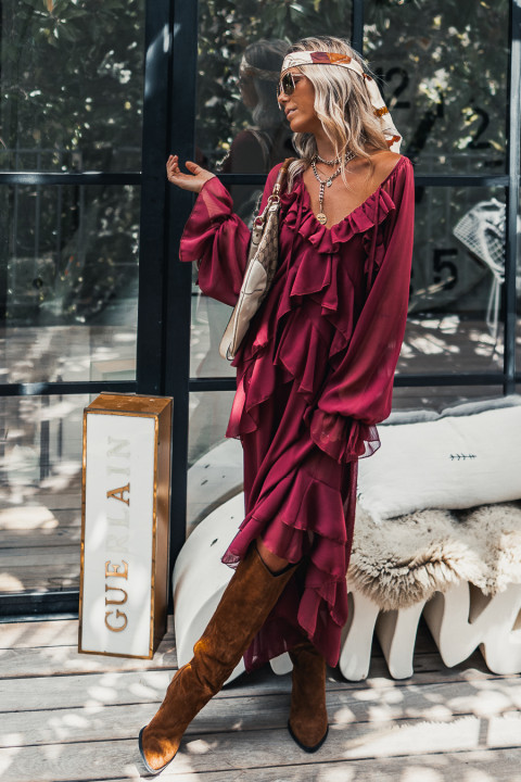 Grungemama Sienna burgundy dress