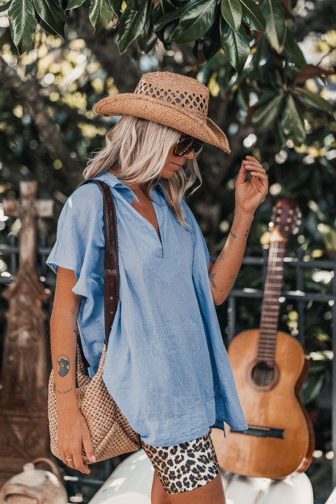 Blouse Banditas Izia bleu