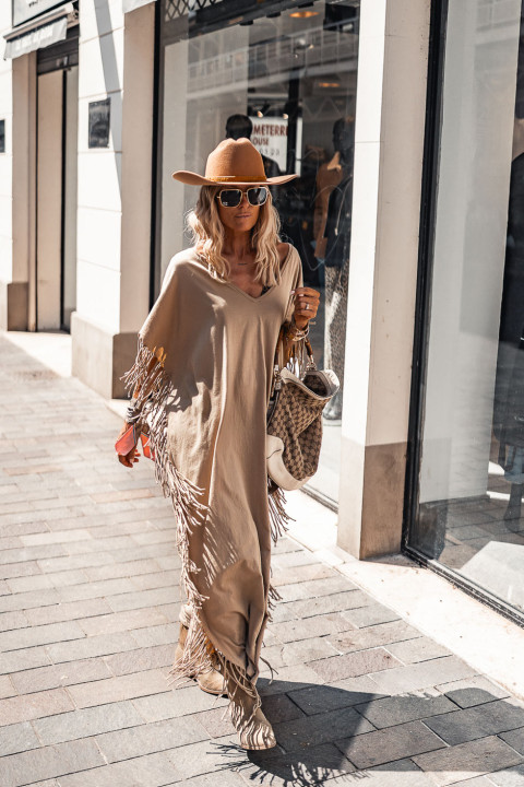 Beige Powo Dress
