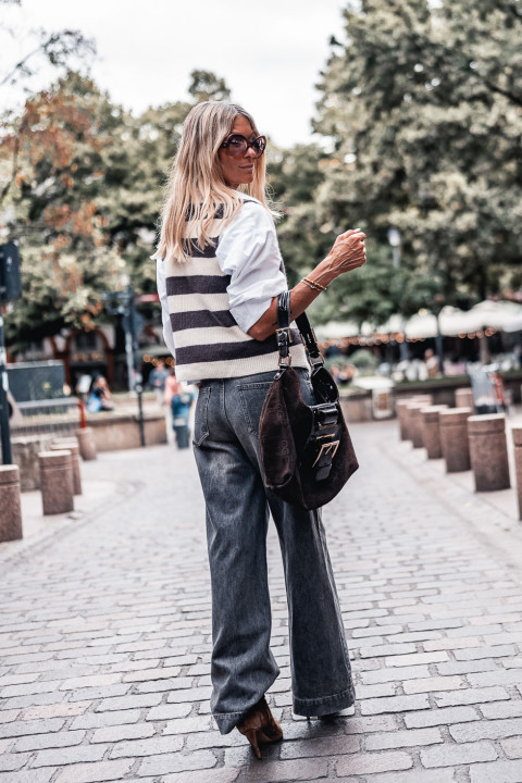 Gilet Samy ecru brown