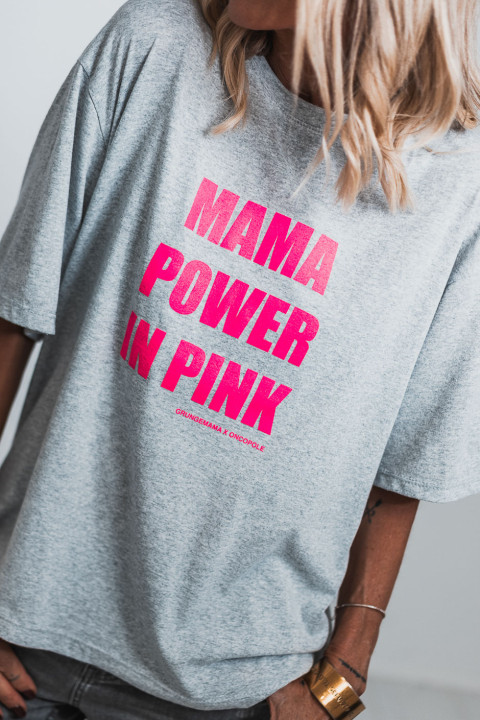 Grungemama Power T-shirt in heather grey