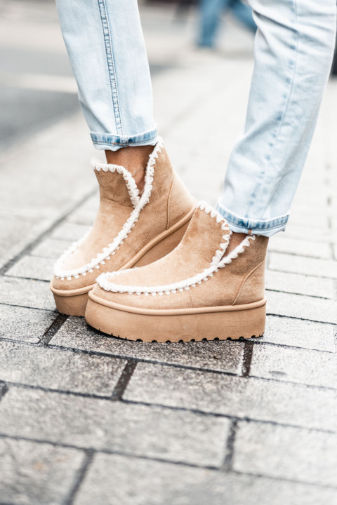 Beige Hyde boots