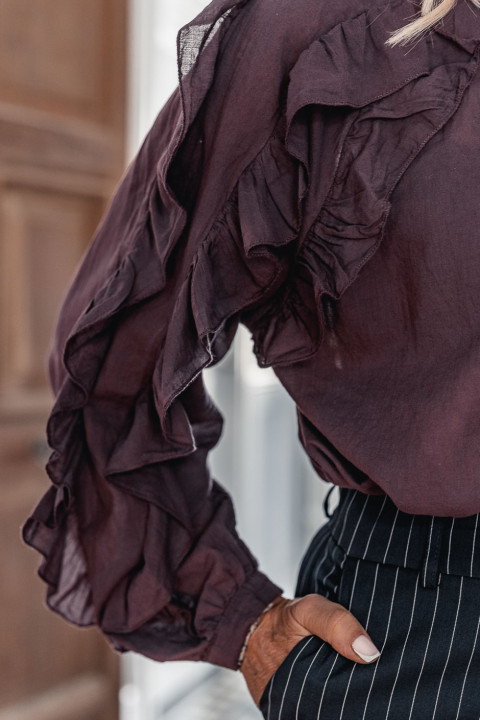 Grungemama Lynne burgundy shirt