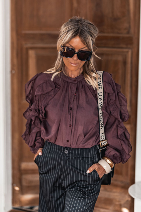 Grungemama Lynne burgundy shirt