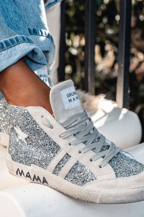 Sneakers Grungemama New Allglitter silver