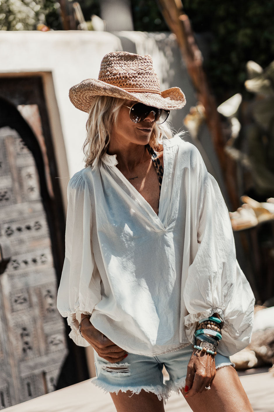 ROMEA ECRU BLOUSE