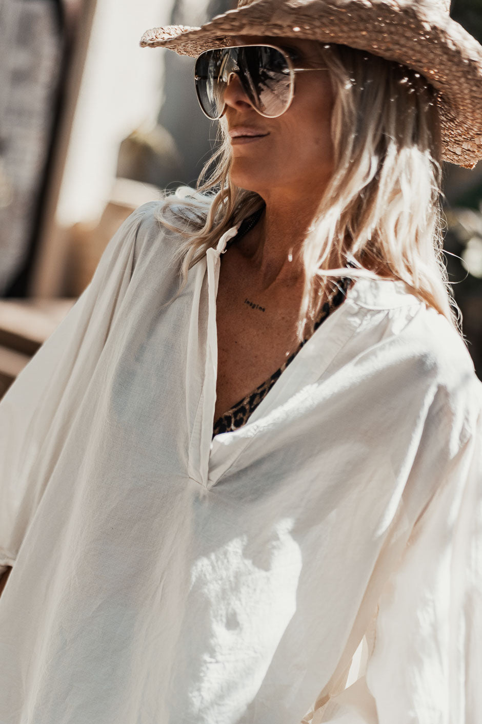 ROMEA ECRU BLOUSE