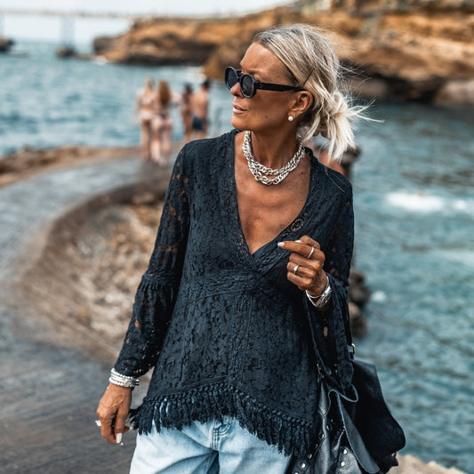 HEZZIE BLACK BLOUSE