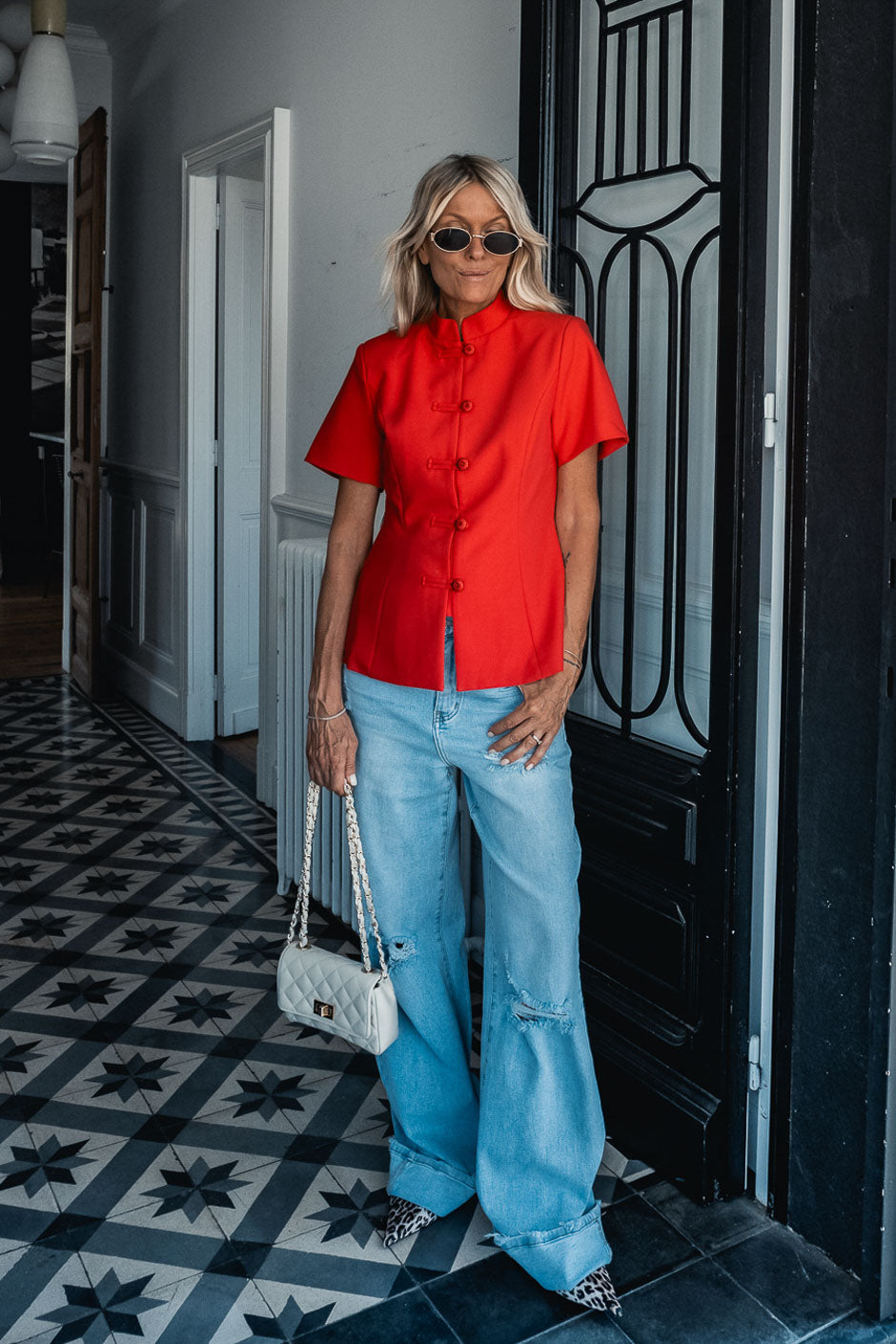 VESTE SELINA ROUGE
