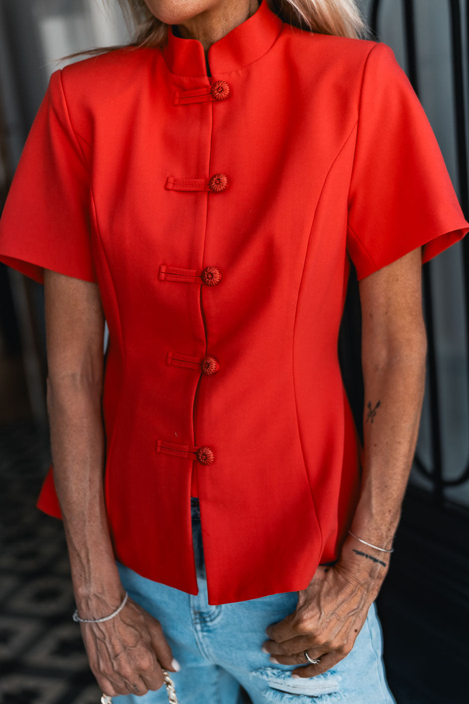 VESTE SELINA ROUGE