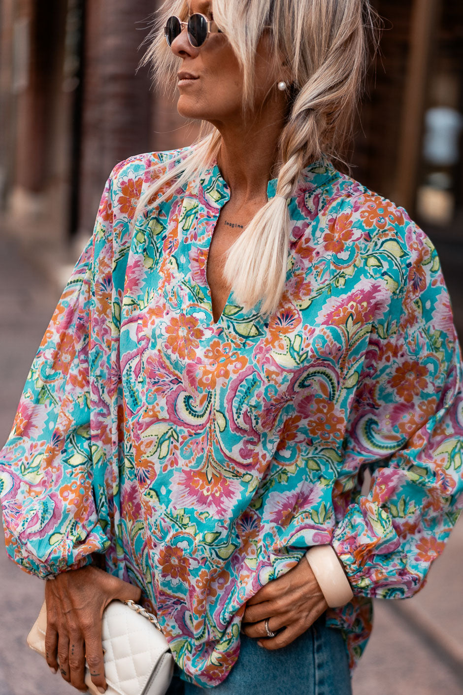 FLORAL PRINT BLOUSE