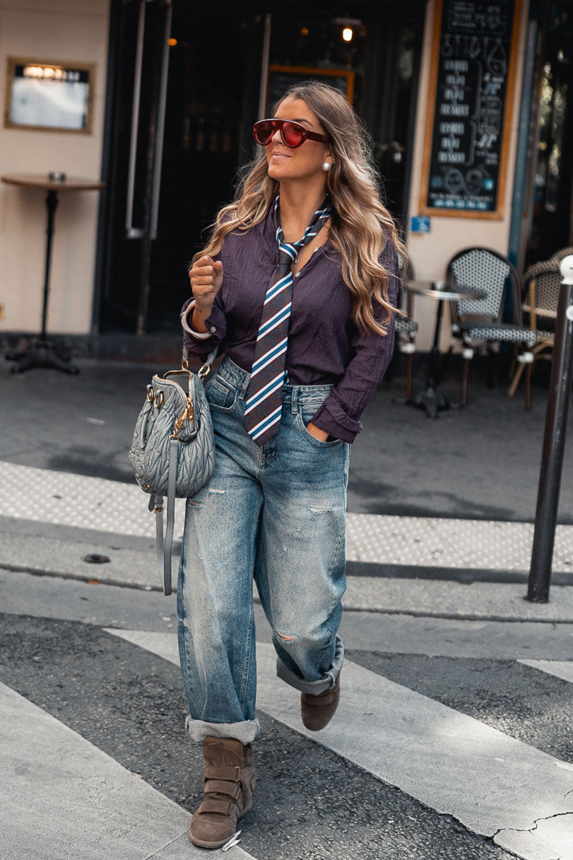 BLOUSE KOVAN AUBERGINE – GRUNGEMAMA