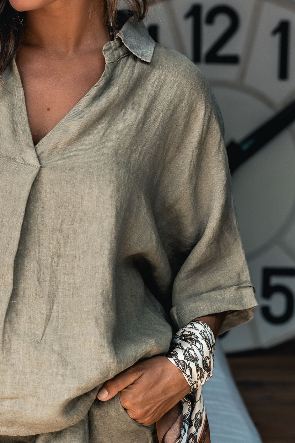 VALY KHAKI BLOUSE