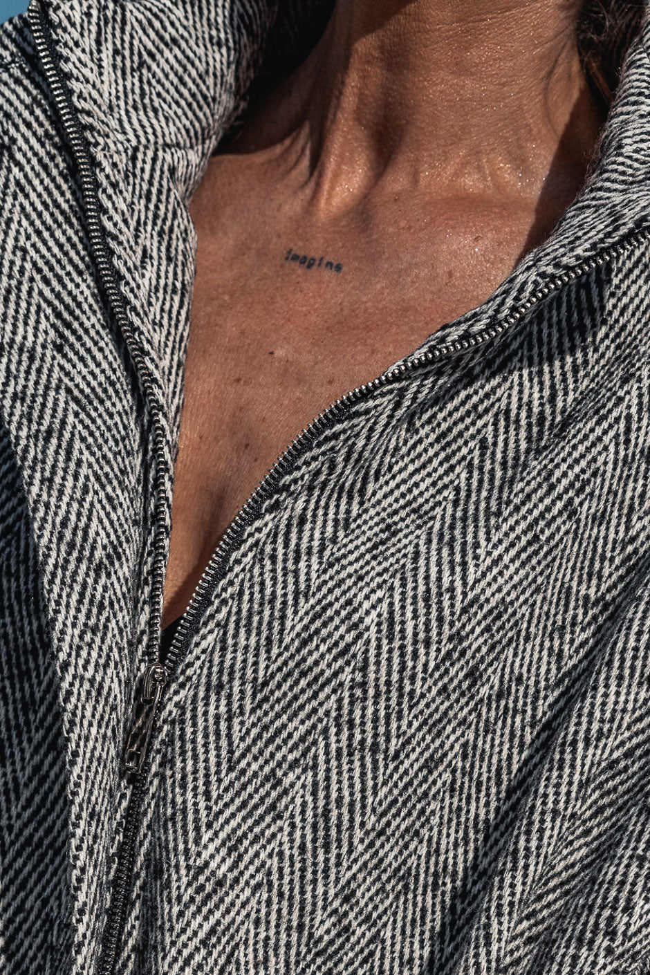 BLOUSON VANO BLANC NOIR