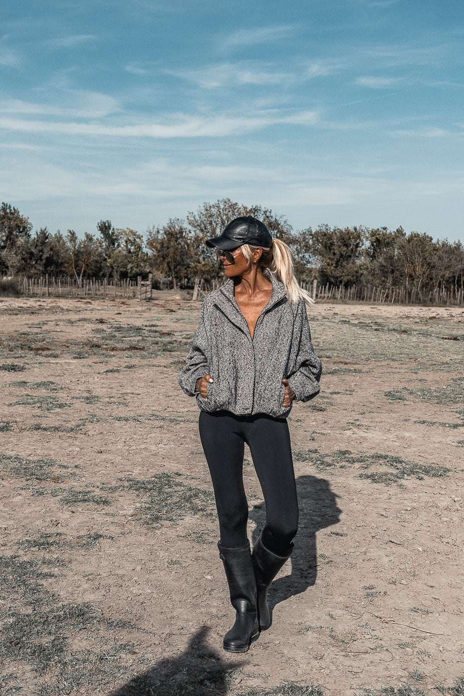 BLOUSON VANO BLANC NOIR