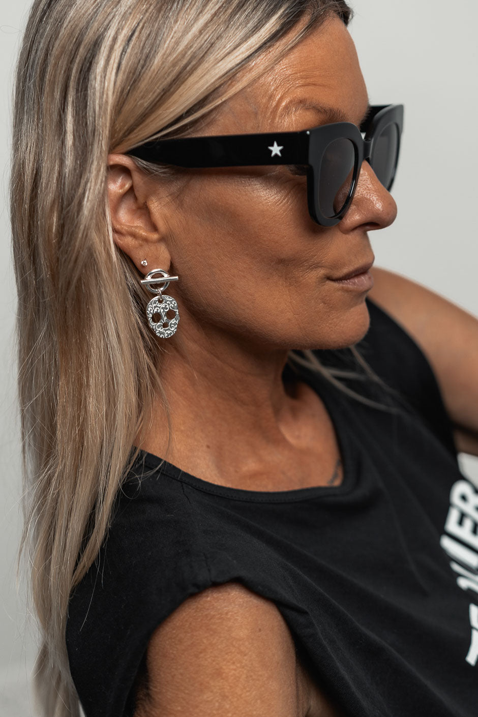 BOUCLES D OREILLES TEACH ARGENT
