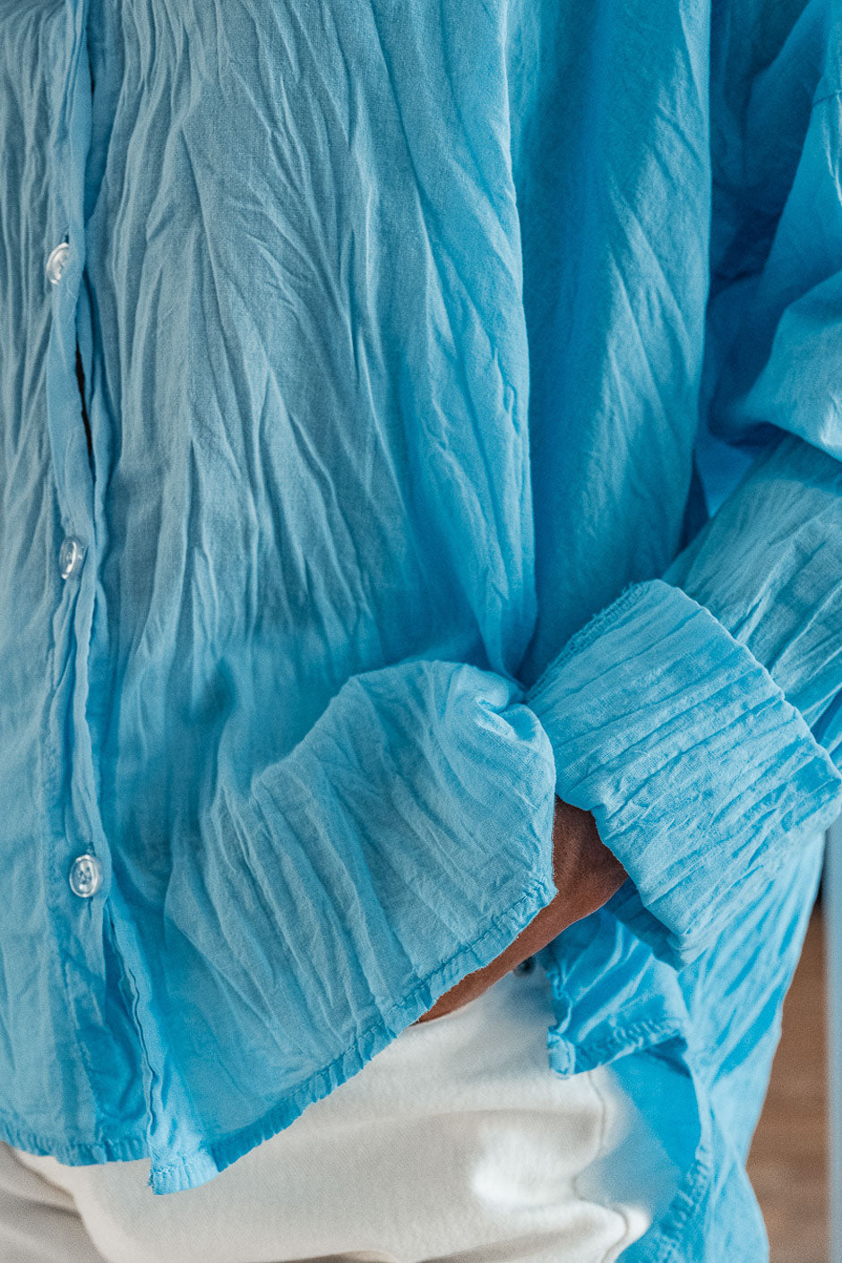 CHEMISE AGATA BLEU