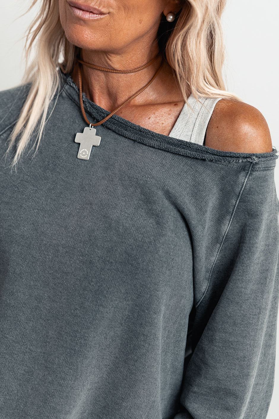 GREY HOLA SWEATSHIRT