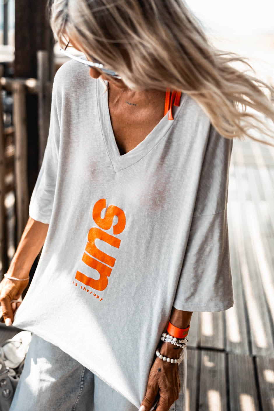 GREY SUN T-SHIRT