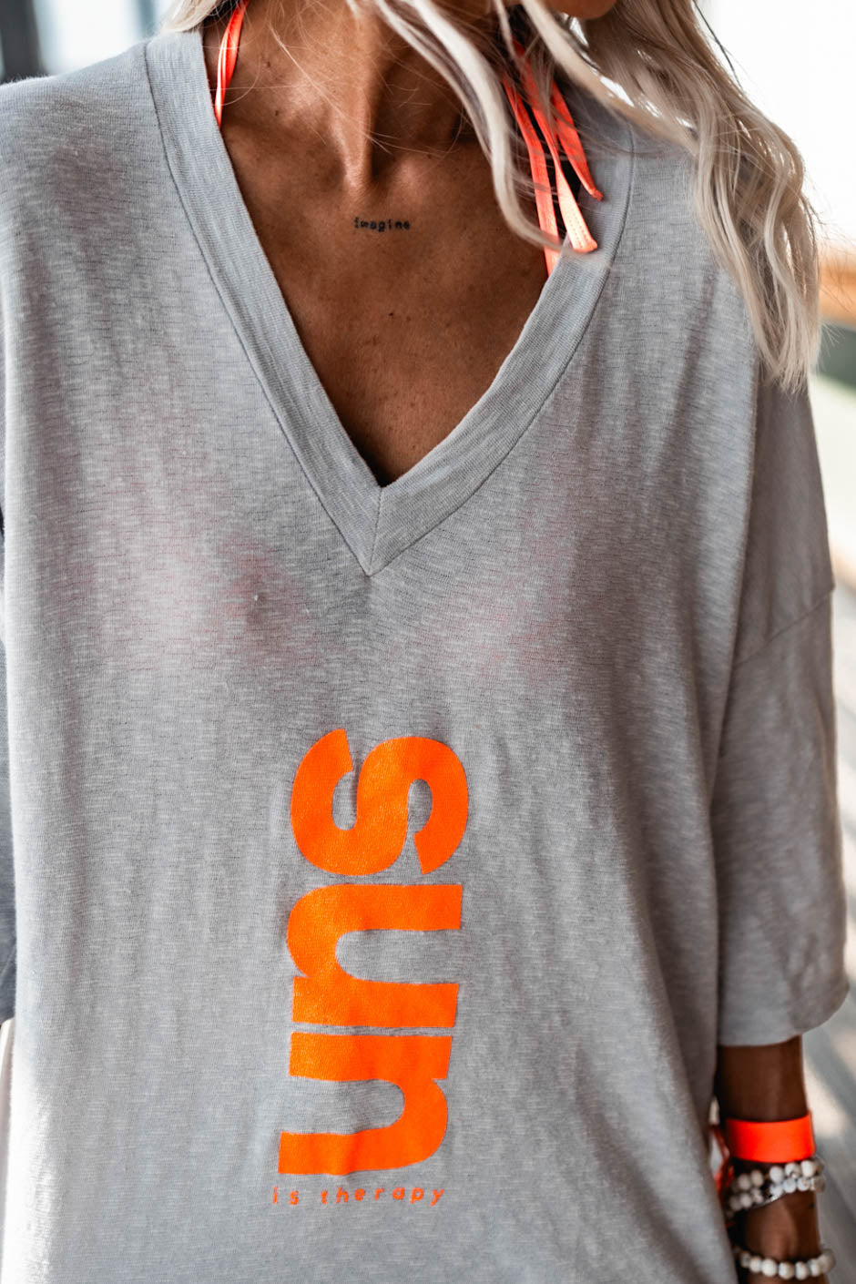 GREY SUN T-SHIRT
