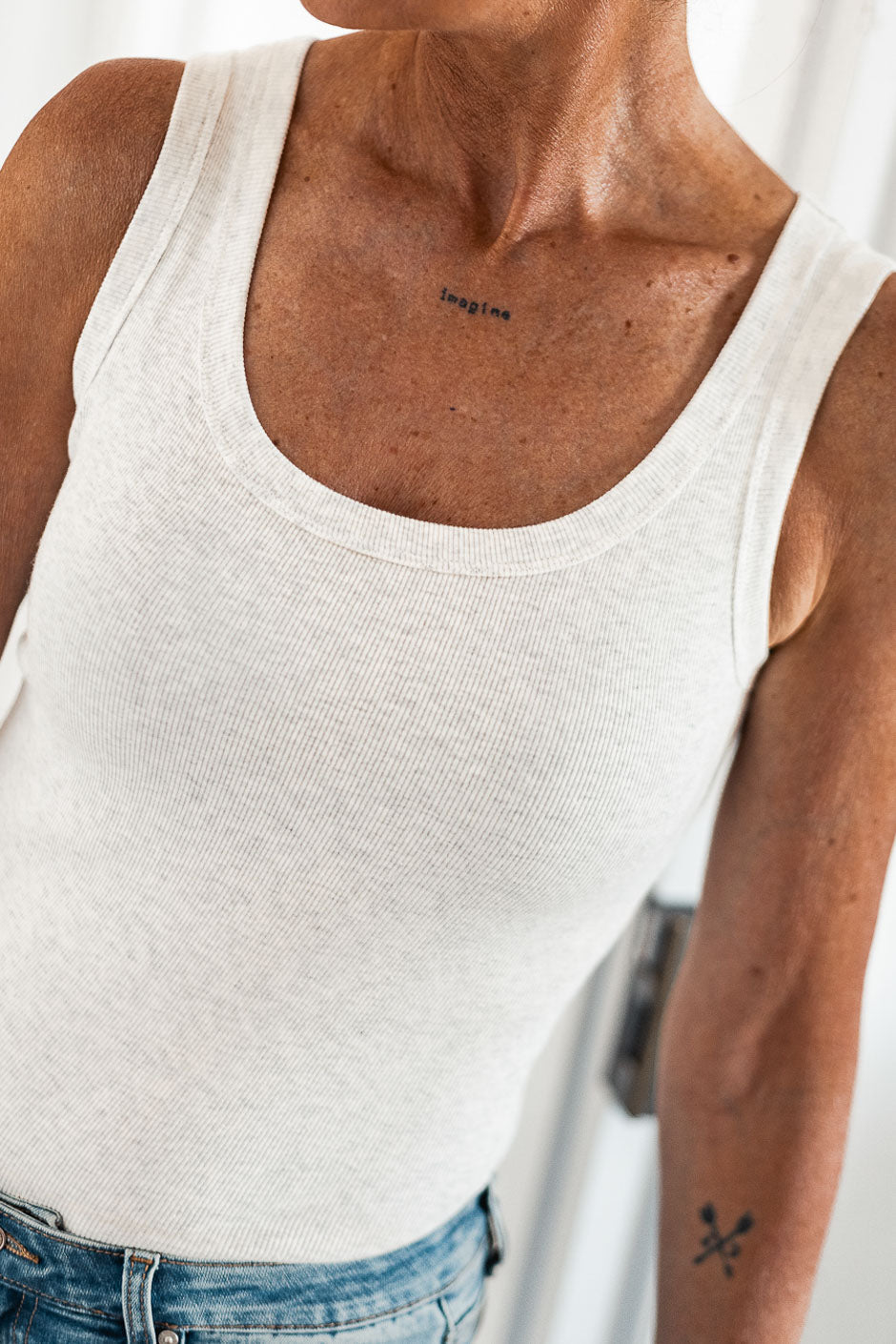 MITCHY HEATHER GREY TANK TOP