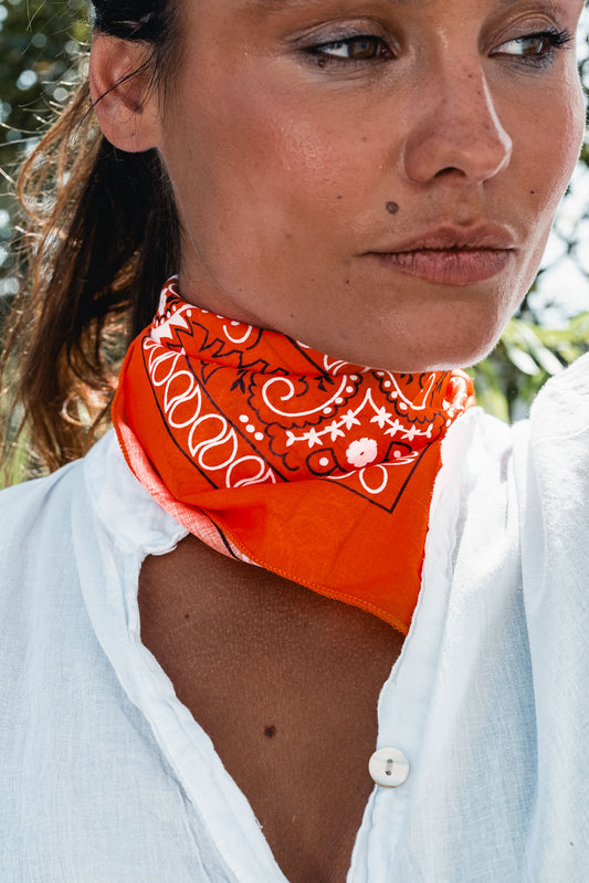 FOULARD ALOE ORANGE