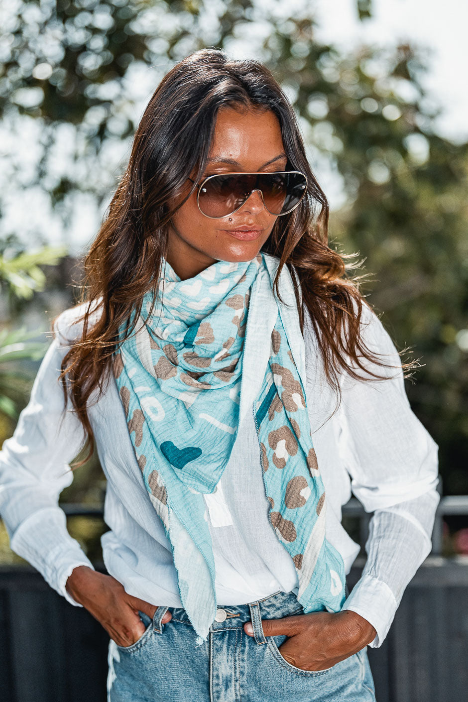 FOULARD PAOLA BLEU