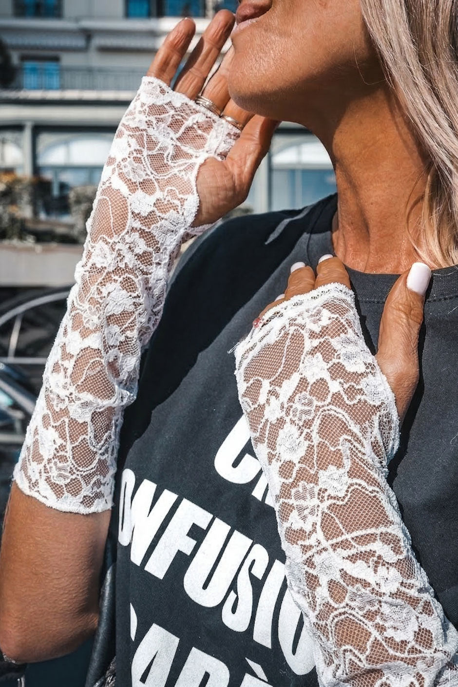 MITONES BLANCOS LEDY