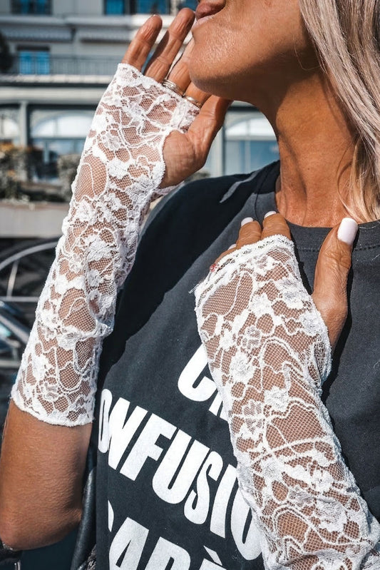 LEDY WHITE MITTENS