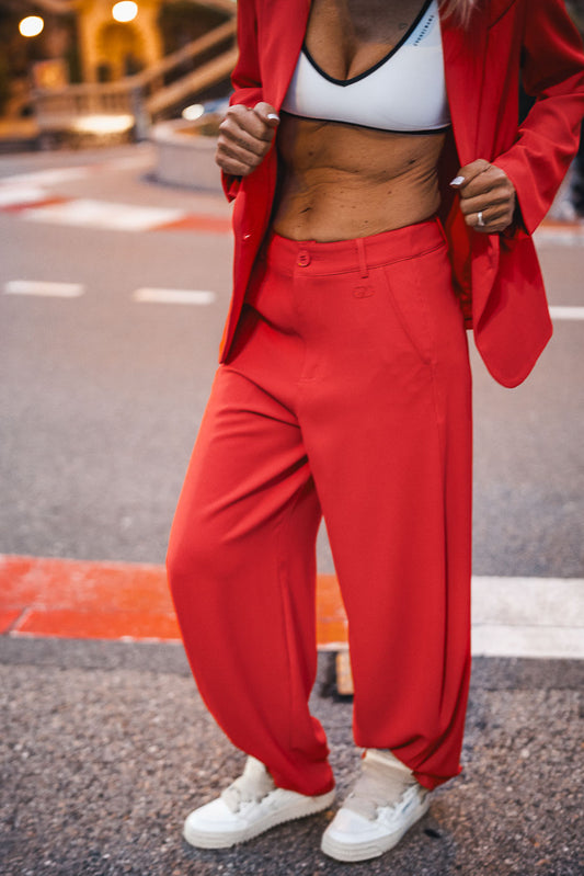 RED JENA TROUSERS