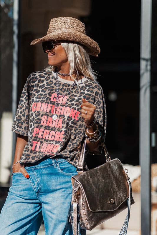 T-SHIRT I LOVE YOU LEO LEOPARD