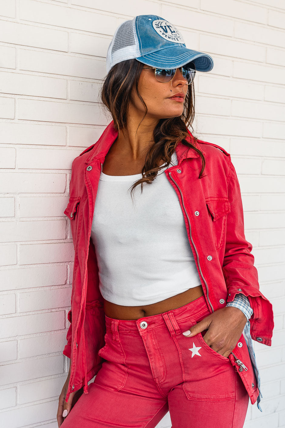 ALEXINE RED TROUSERS