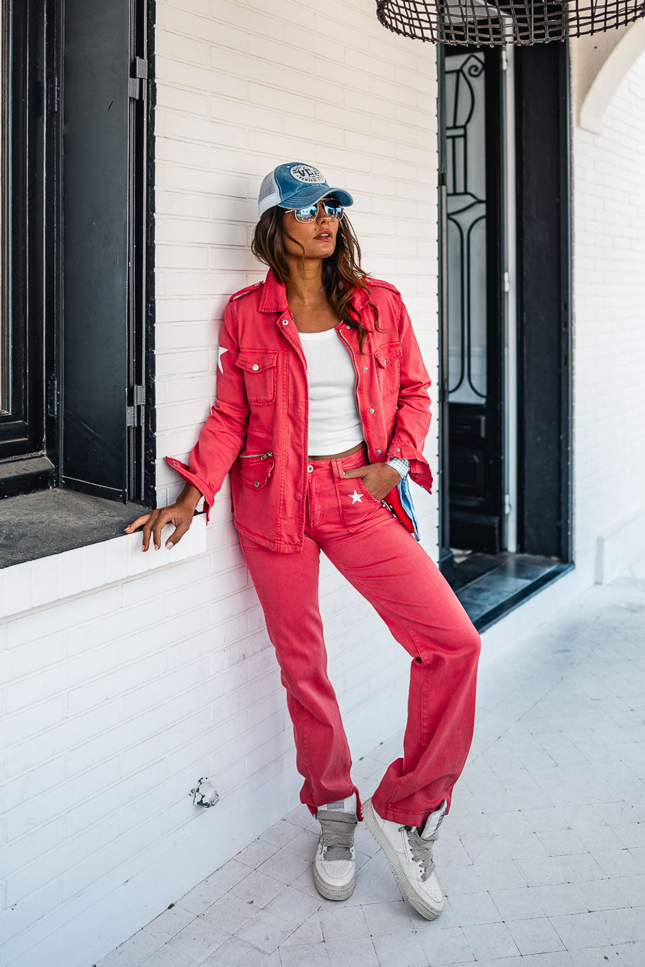 ALEXINE RED TROUSERS
