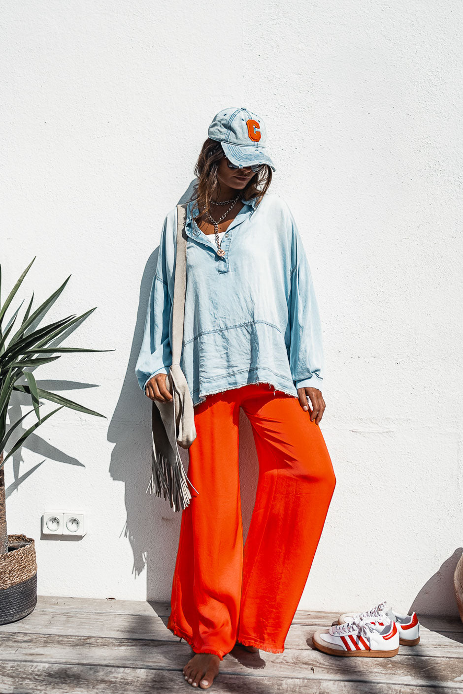 FAUSTINE ORANGE TROUSERS