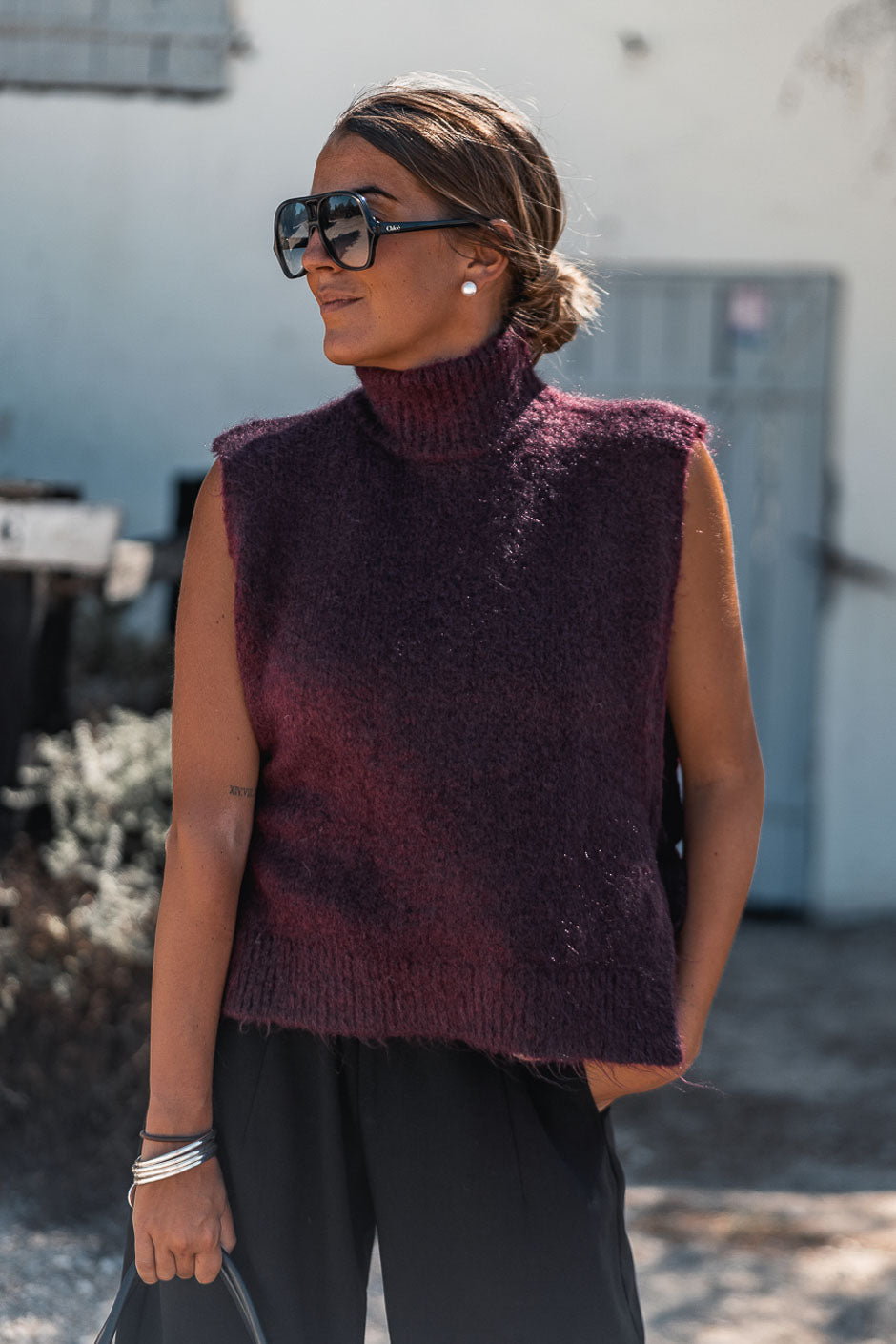 MAYA BORDEAUX SWEATER