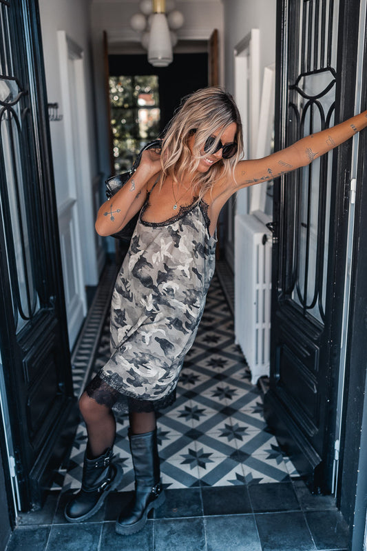 NIGHT ARMY BLACK DRESS